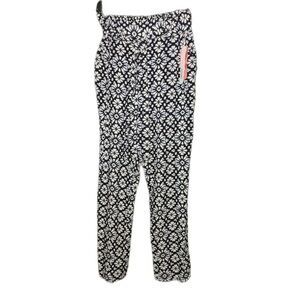 NWT Sisstrevolution Hanalei Surf Co. Blue and White Tidal Wave Pants Size XS
